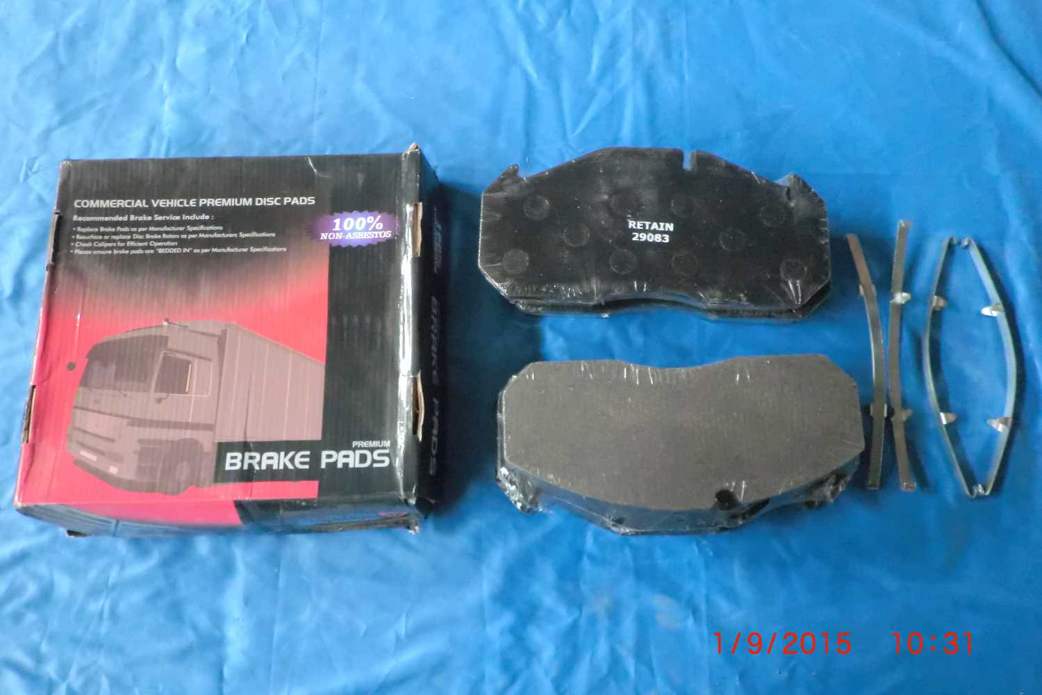 Комплект дисковых колодок 250x118x28; Meritor D3/D-Elsa 1   (комплект 4шт.) Retain
